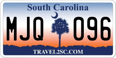 SC license plate MJQ096