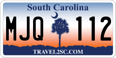 SC license plate MJQ112