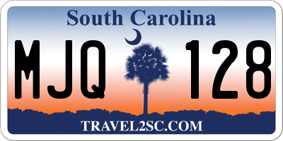 SC license plate MJQ128