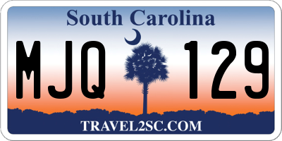 SC license plate MJQ129