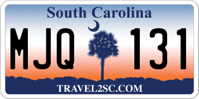 SC license plate MJQ131