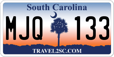 SC license plate MJQ133