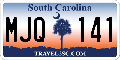 SC license plate MJQ141