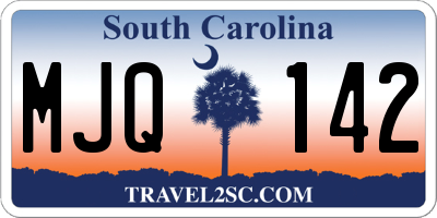 SC license plate MJQ142