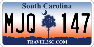 SC license plate MJQ147