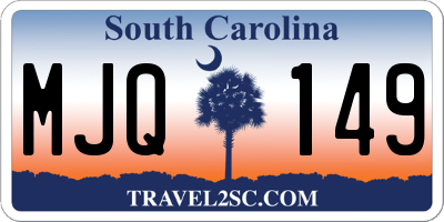 SC license plate MJQ149