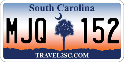 SC license plate MJQ152