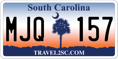 SC license plate MJQ157
