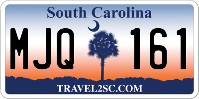 SC license plate MJQ161