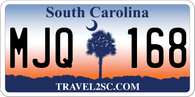 SC license plate MJQ168