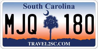 SC license plate MJQ180