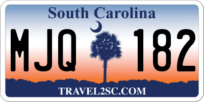 SC license plate MJQ182