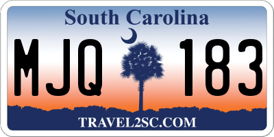 SC license plate MJQ183