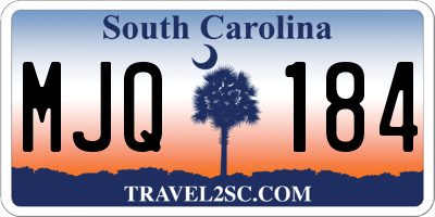 SC license plate MJQ184