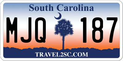 SC license plate MJQ187