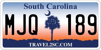 SC license plate MJQ189