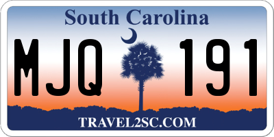 SC license plate MJQ191