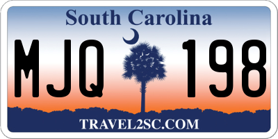 SC license plate MJQ198