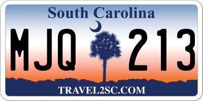 SC license plate MJQ213