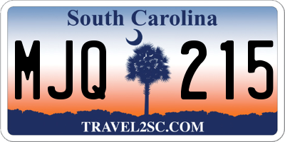 SC license plate MJQ215