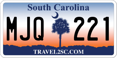 SC license plate MJQ221