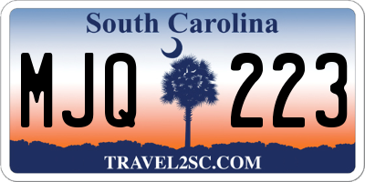 SC license plate MJQ223