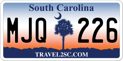 SC license plate MJQ226