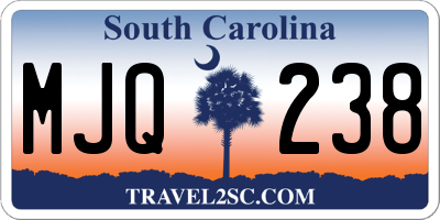 SC license plate MJQ238