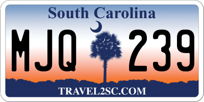 SC license plate MJQ239