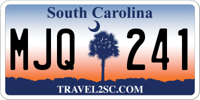SC license plate MJQ241