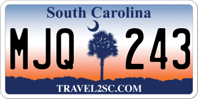 SC license plate MJQ243