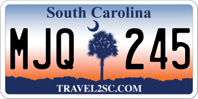 SC license plate MJQ245