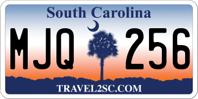 SC license plate MJQ256