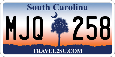 SC license plate MJQ258