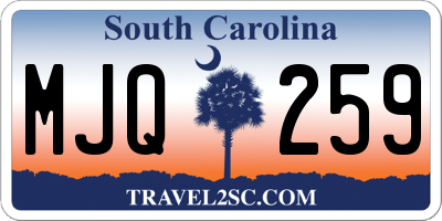 SC license plate MJQ259