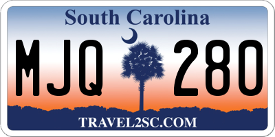 SC license plate MJQ280