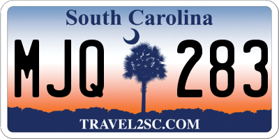 SC license plate MJQ283