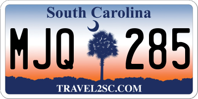 SC license plate MJQ285