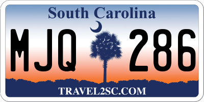 SC license plate MJQ286