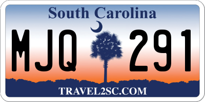 SC license plate MJQ291