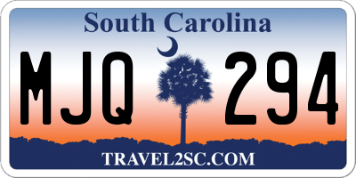 SC license plate MJQ294