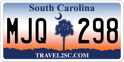 SC license plate MJQ298