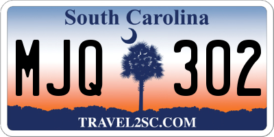 SC license plate MJQ302