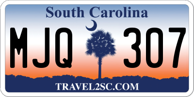 SC license plate MJQ307