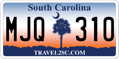 SC license plate MJQ310