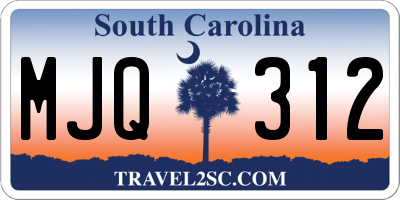 SC license plate MJQ312
