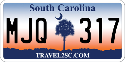 SC license plate MJQ317