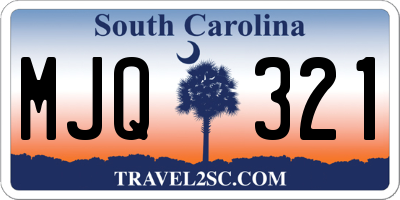 SC license plate MJQ321