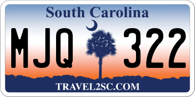 SC license plate MJQ322