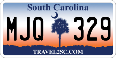 SC license plate MJQ329